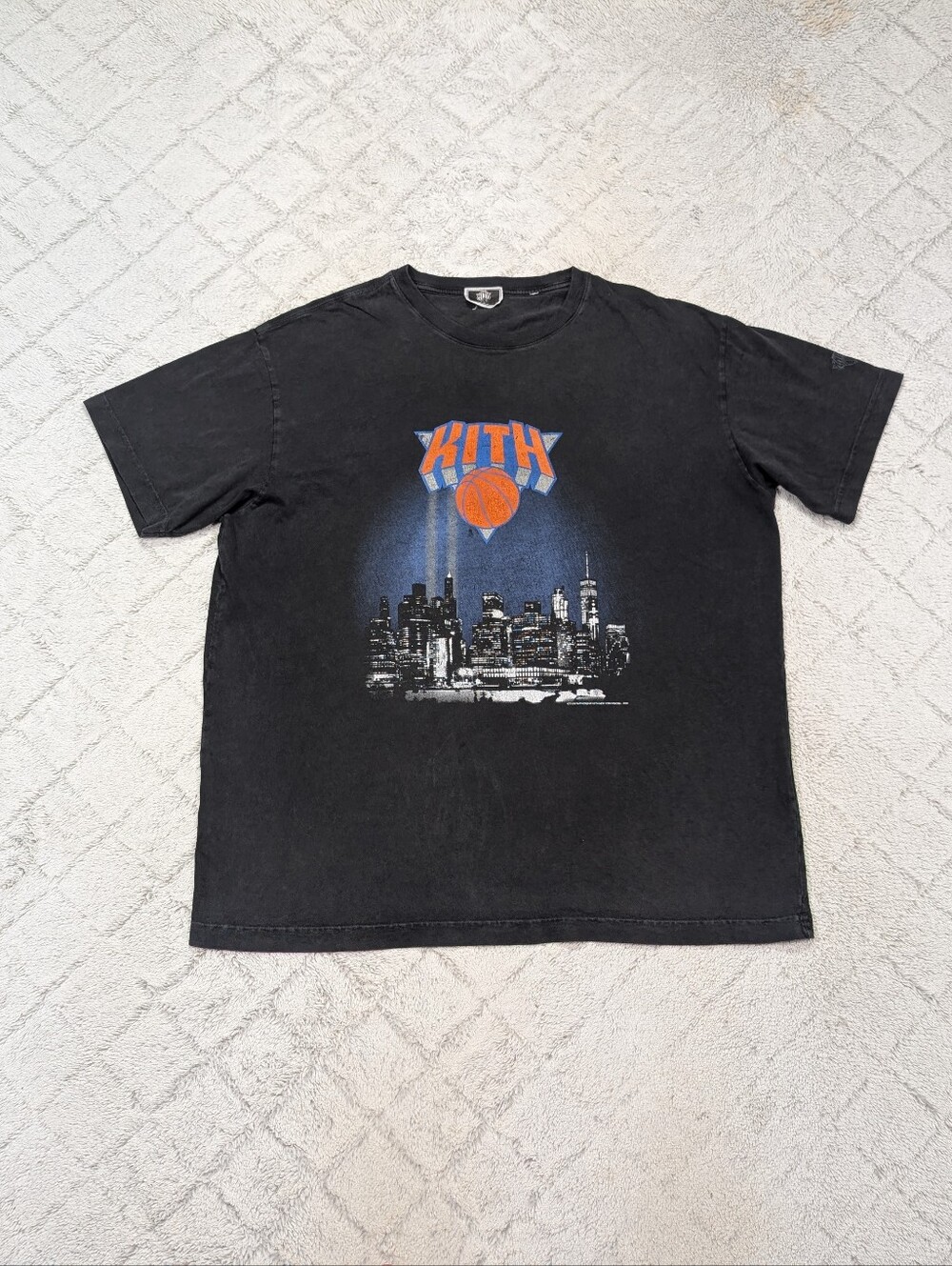 Kith Shirt Mens XL Black New York Knicks City Vintage Graphic Tee Street